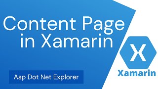 Content Page Introduction in Xamarin Forms