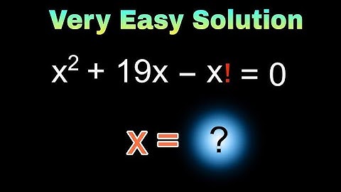 Math Olympiad | A Nice Factorial Equation | Find the Value of x = ?