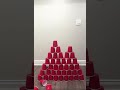 Cup pyramid vs foam ball launcher