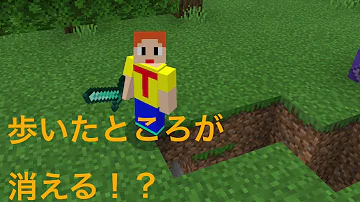 マイクラ歩いた場所が消える
