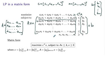 A General LP Model and Its Assumptions