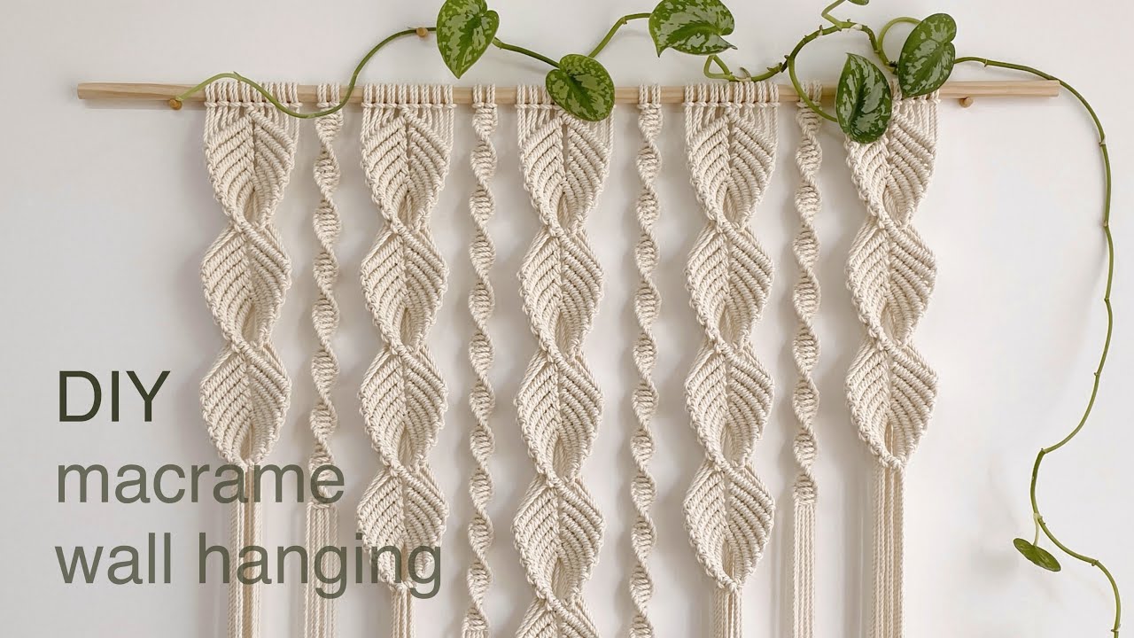 Сделай сам | Настенное украшение из листьев макраме, пошаговое руководство | Macrame wall hanging