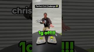 Perfect Half Cut Challenge! 🍎🔪 Who Wins? #FunGames #PrecisionChallenge #Trending