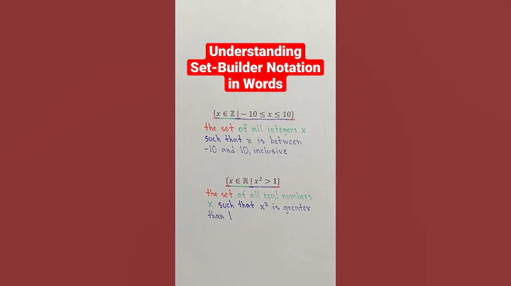 Understanding Set-Builder Notation in Words #Shorts #math