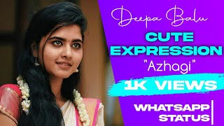 Deepa Balu Cute Expression Whatsapp Status 2K Kadhali Naakout En Uyire Bgmtamil Trending