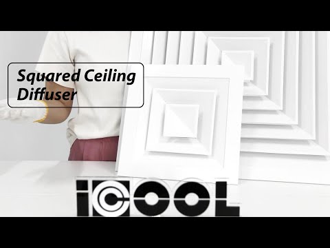 ICOOL Squared ceiling diffuser - Perfecting the HVAC system until the final terminal