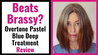 Overtone Pastel Blue Deep Treatment for Brown Hair Before and After