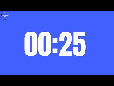 25 Seconds Countdown Timer (in Blue Background)
