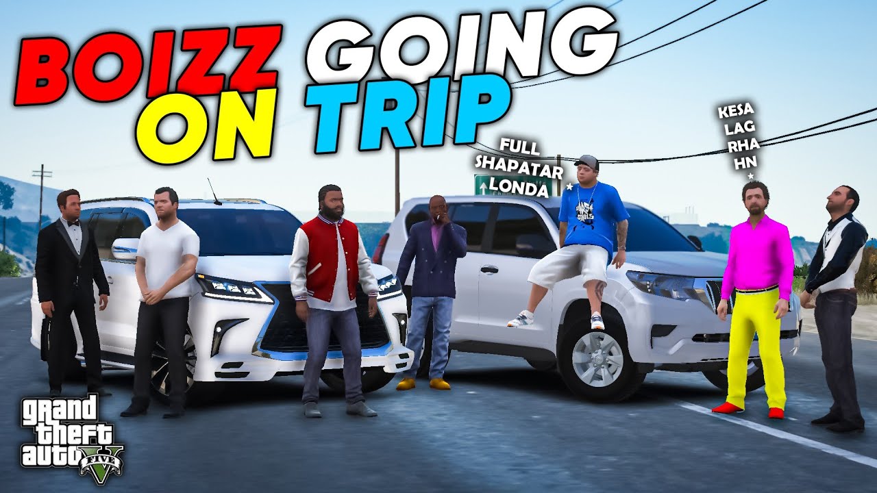 MICHAEL & BOIZZ GOING ON TRIP | LX570 x Prado | GTA 5 | Real Life Mods #628| URDU |