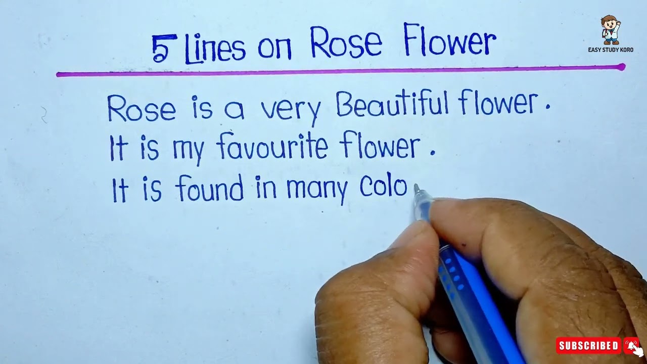 5 lines on rose flower in English | 5 lines essay on rose flower |