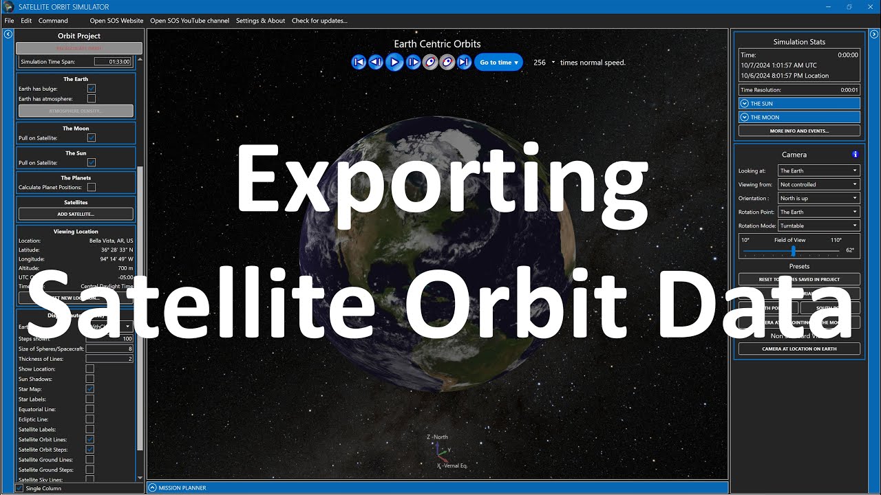 Exporting Satellite Orbit Data