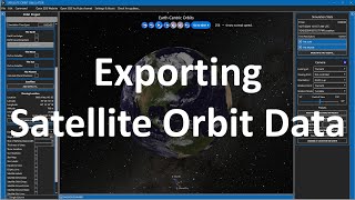 Exporting Satellite Orbit Data
