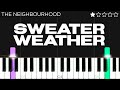 The Neighbourhood Sweater Weather EASY Piano Tutorial