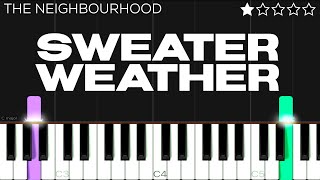 The Neighbourhood  Sweater Weather | EASY Piano Tutorial