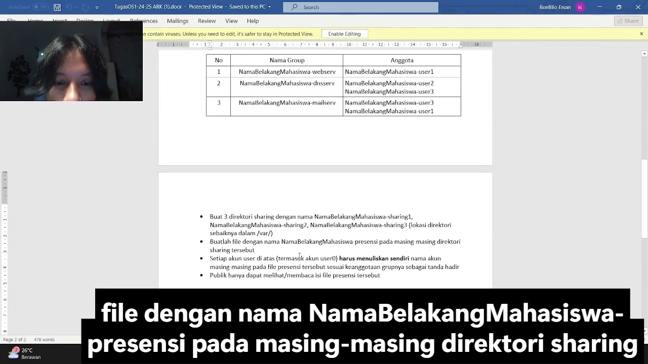 Tugas User & Group Management - Bonfilio Ervan SI-24-04