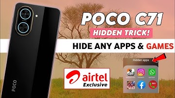 How to Hide Any App in Poco C71 | Poco C71 me app hide kaise kare | Poco C71 apps hide full setting!