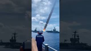 The ocean explodes on impact… ships rocked by the blast #ocean #explosion #ships #navy