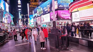Crowded Weekend in Times Square, Manhattan ( Feb 27th 2021)  |  Donald Trump in Times Square