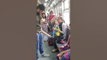 Mirgi Attack Prank In Metro On Cute Girls😍😍 #Shorts