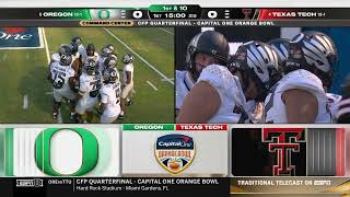 2026 CFP Quarterfinal | Command Center | Oregon vs Texas Tech | 1-1-2026 | FULL GAME