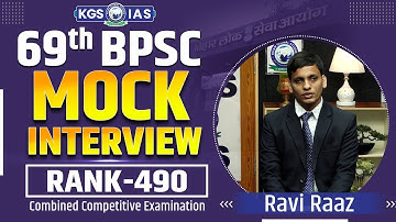 BPSC Topper Rank 490 Ravi Raaz 🎓✨ 69th BPSC Mock Interview | Khan Sir | KGS PCS