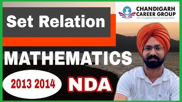 Set Relation 2013 2014 NDA mathematics previous year questions by Sandeep Brar