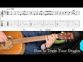 Test drive  how to train your dragon  very easy fingerstyle guitar tutorial  sheet  tab