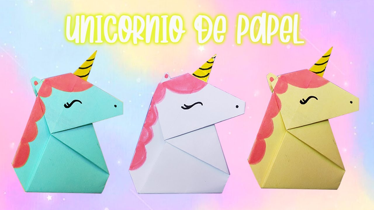 DIY Como hacer un unicornio de papel DIY ORIGAMI UNICORN 折り紙 YouTube