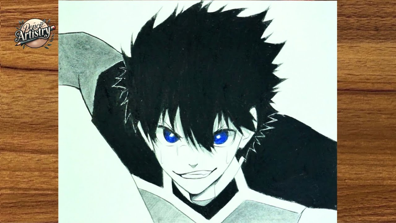 How to Draw Yoichi Isagi || Blue Lock Anime Sketch || Step-by-Step ...
