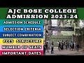 A.J.C Boss College Admission 2023 || Calcutta University College Admission 2023 ||
