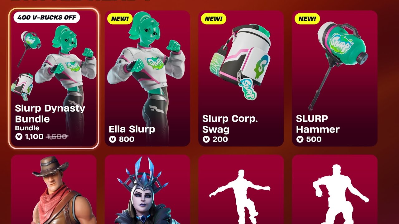 Fortnite gameplay van de Slurp Dynasty Bundle (Slurp Legends Series)