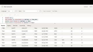 SQL Coding Series - Oracle SQL  rownum,rank,dense rank functions with order by clause