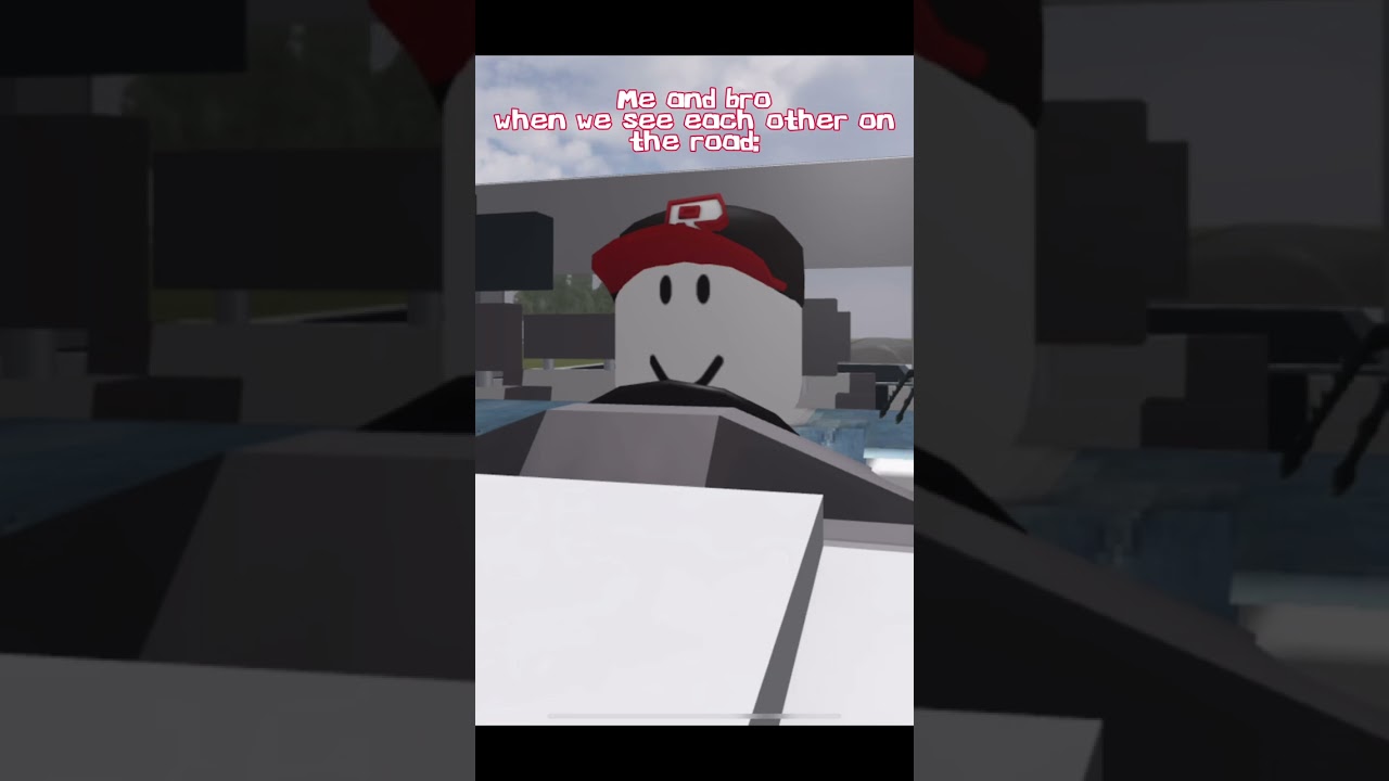me and bro when we see each other on the road #roblox #carcrashstudio #shorts #short