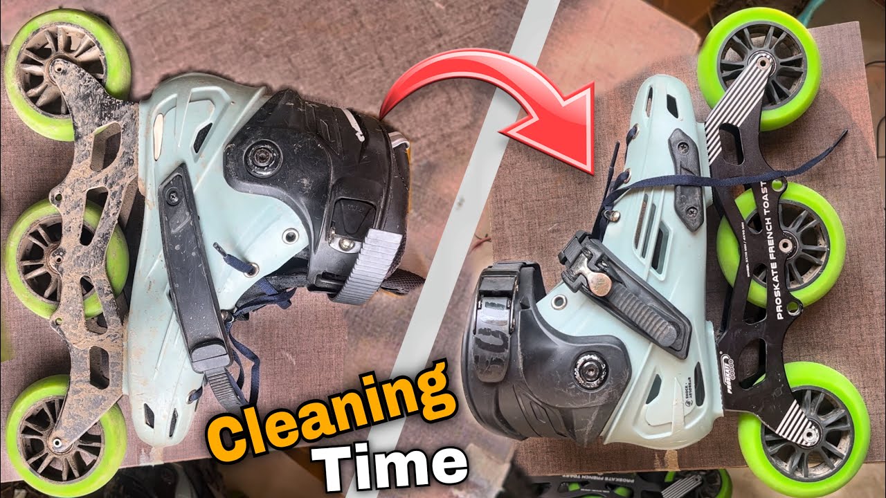 Skate Cleaning After Last Rider // Inline Skate cleaning Video YouTube