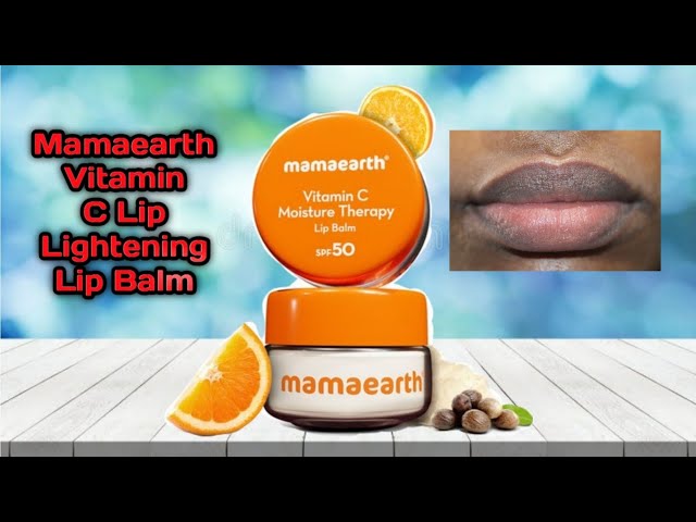 mamaearth vitamin c lip balm Tinted 100% Natural with Vitamin C & Honey for 12 hrs Moisturized Lips - 2 g | 100% Natural Formula which Provides 12 hrs* Moisturization Fresh Citrus Orange flavor Lip Balm For Dark Lips||