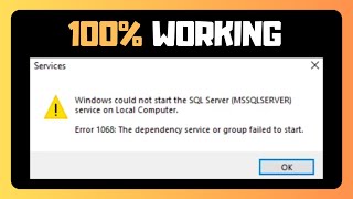 EASY FIX For Error 1068 The Dependency Service Or Group Failed To Start In Windows 11