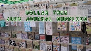 Shopping for dollar tree junk journal challenge! // dollar tree junk journal ideas