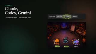 Perch Studio showreel: manage Claude Code, Codex and Gemini in one Mac app