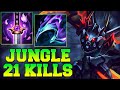 21 Kills Khazix Clear Guide Jungle !! Khazix Bruiser Build Combo S15 ADC Gameplay League OF Legends