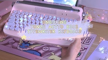 [4K] Unboxing Yunzii Actto Retro B303 Wireless Typewriter Keyboard + Typing Test w/ iPad Air