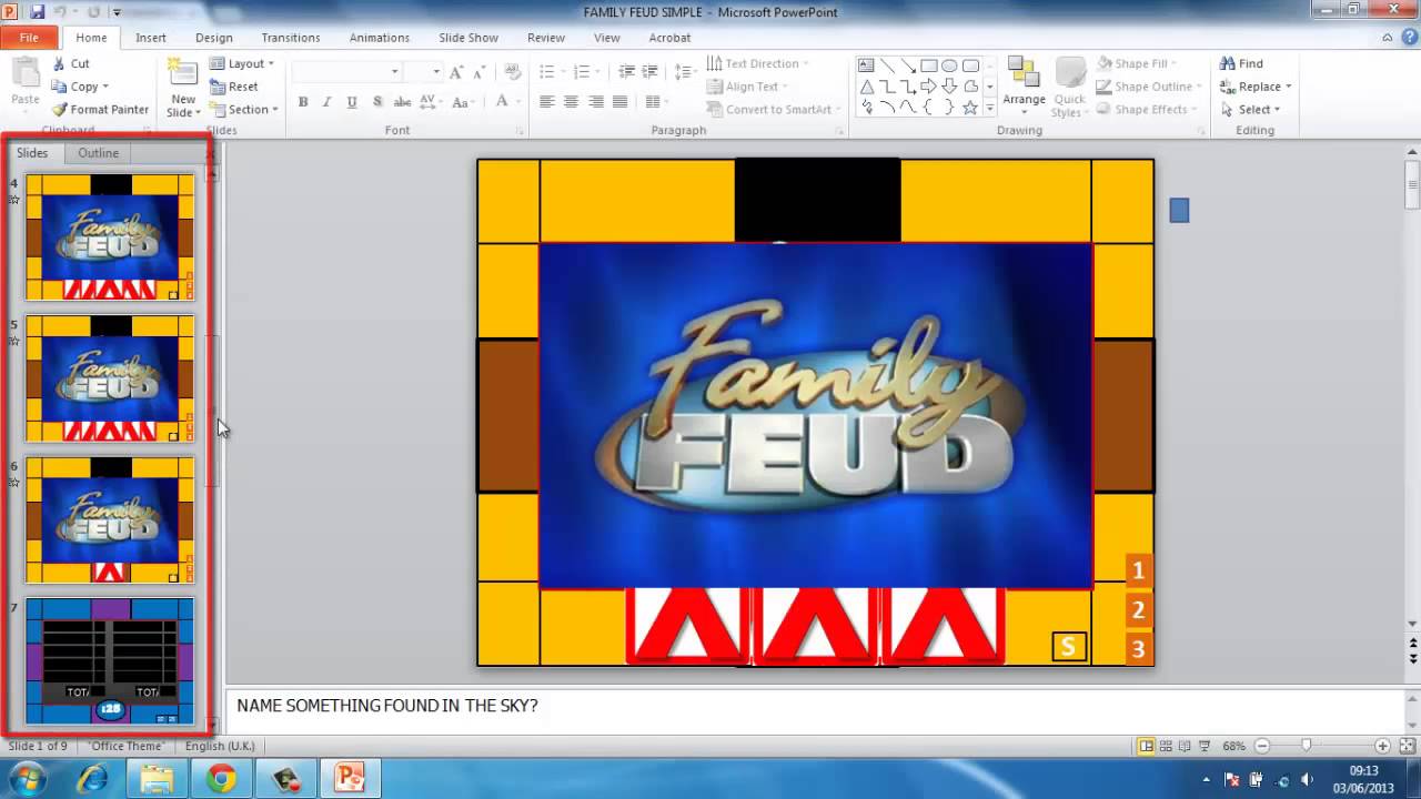 Family feud maker google slides