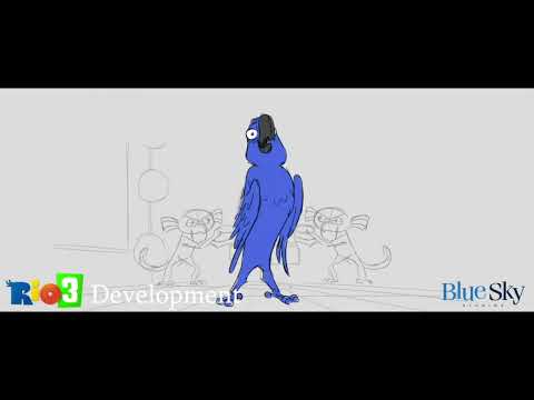 Rio 3 Storyboards Nigel Impersonating Blu 