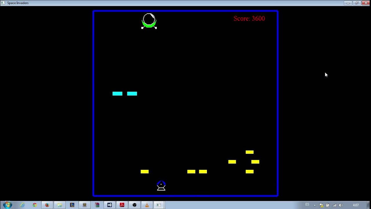 OpenGL Basic Space Invaders game - YouTube