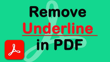 How to remove underline in pdf documents with Adobe Acrobat Pro DC