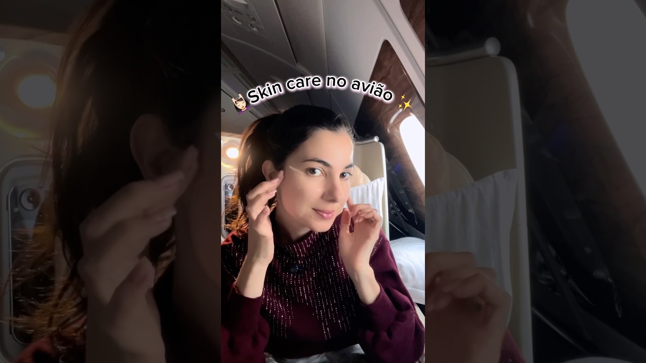 30h de Voo do Japão ao Brasil: Fiz minha skin care no avião 