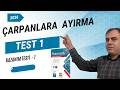 Çarpanlara Ayırma Test- 1 | Kazanım Testi - 1 | Bilgisarmal TYT Matematik Soru Bankası 2025 - 2026