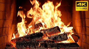 🔥 Serenity by the Fireplace: Burning Logs, Radiant Flames, and Relaxation for Holiday Evenings 4K