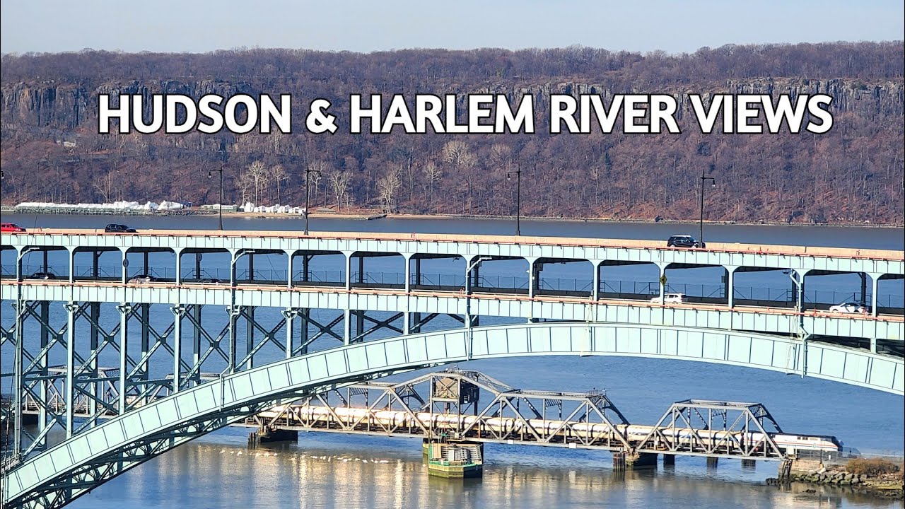🔴 NYC TRAIN CAM🚆Amtrak Along the Hudson River + City Sounds ASMR