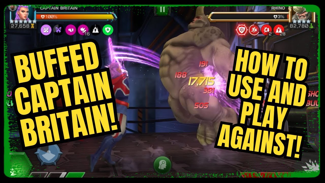 Captain Britain Buff! How To Use And How To Counter Her!