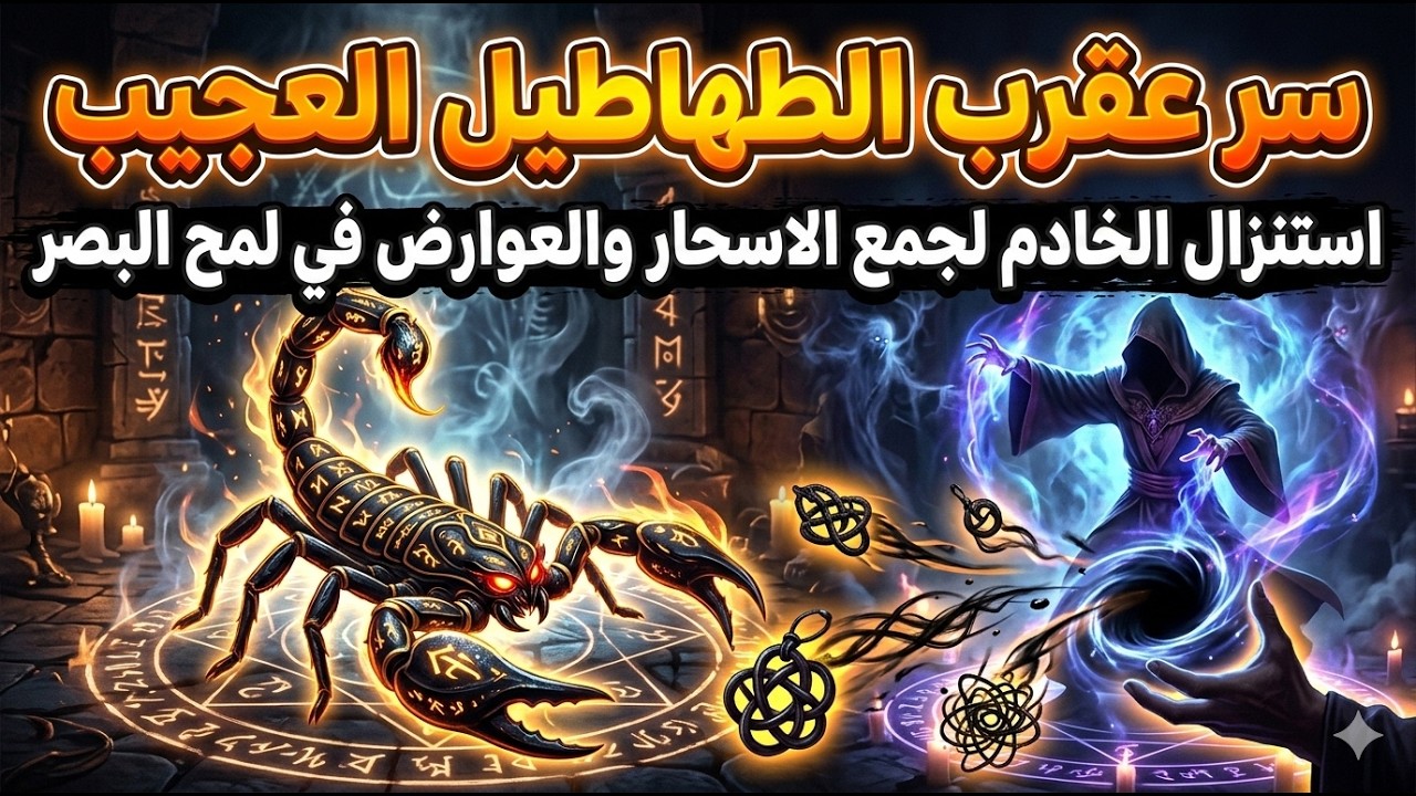 سر عقرب الطهاطيل العجيب استنزال الخادم لجمع الاسحار والعوارض في لمح البصر